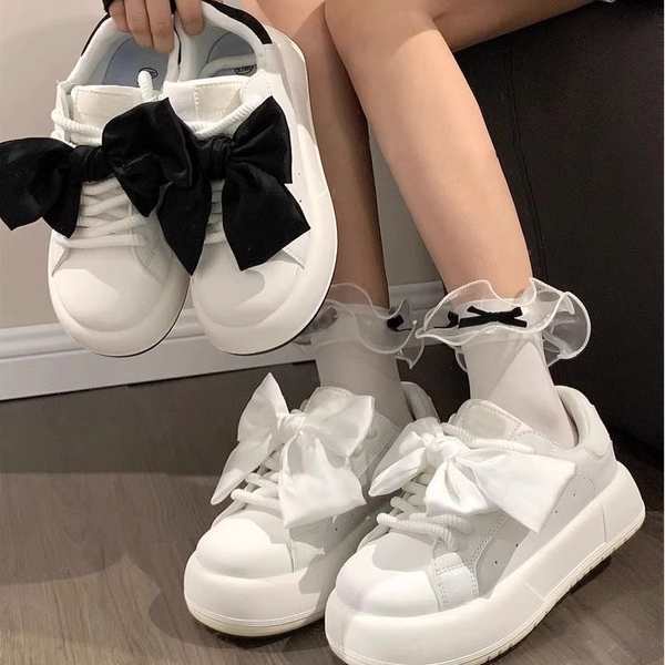 Giày Thời Trang Đính Nơ Đáng Yêu Cho Nữ
