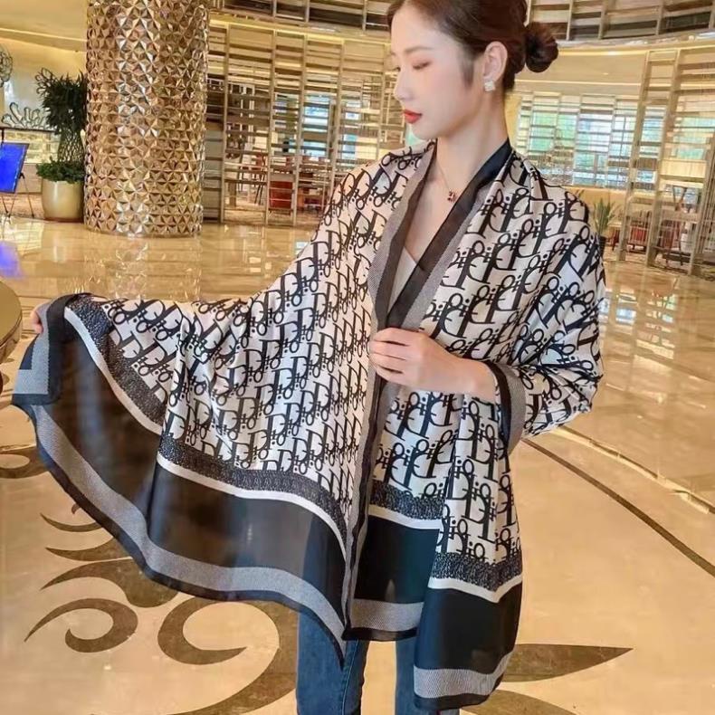 Khăn Choàng Lụa Cao Cấp , Khăn Quàng Cổ Choàng Vai Ban To 180*90 Họa Tiết Thanh Lịch Trẻ Trung HOT Bikini k3