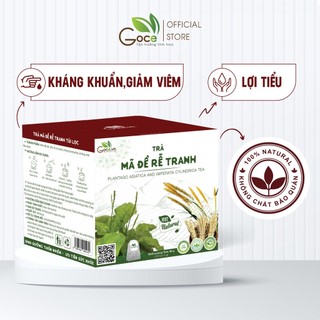 Trà mã đề rễ tranh túi lọc Goce - Lợi tiểu, tốt cho gan thận