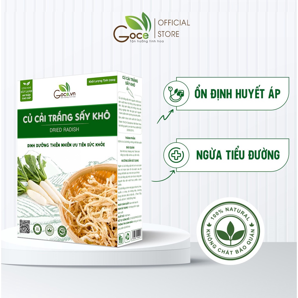 Củ cải trắng sấy khô Goce