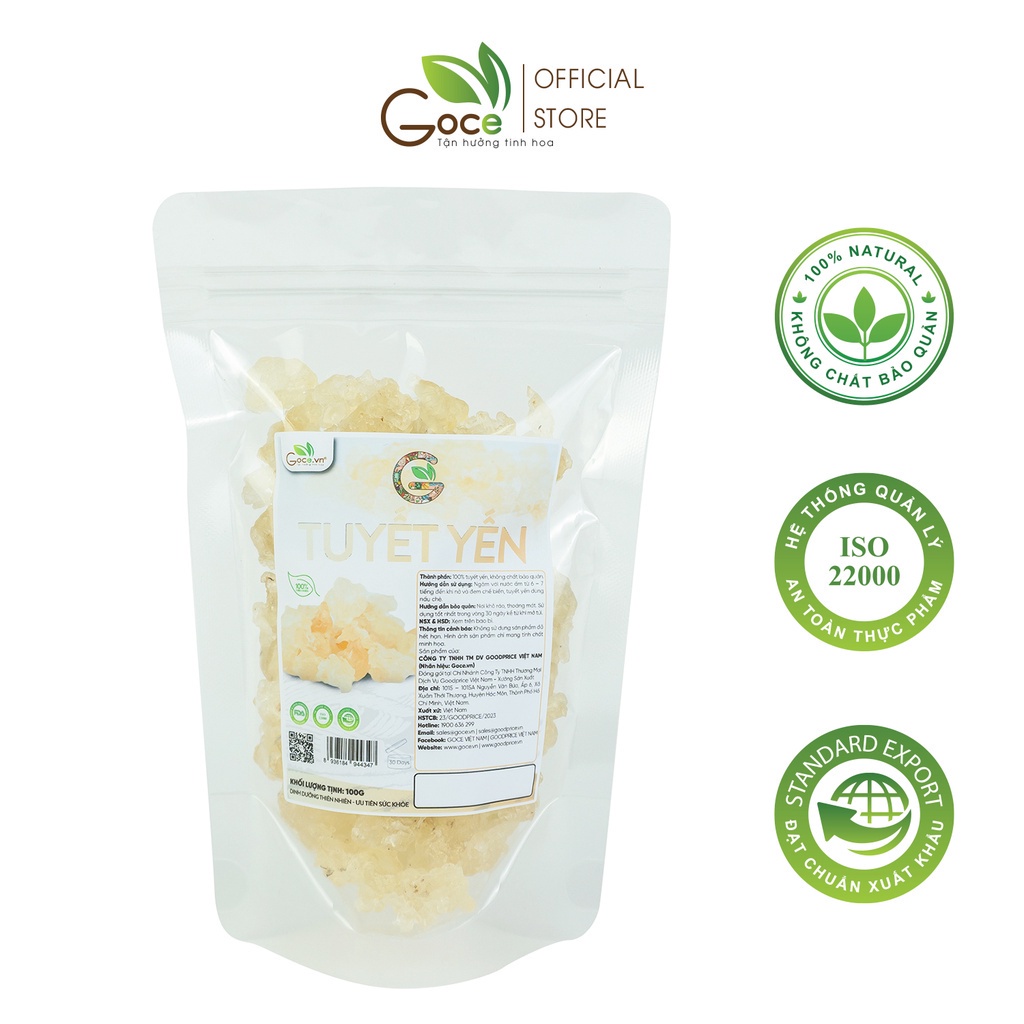 Tuyết yến Goce - 100g - Nguyên liệu nấu chè