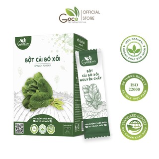 Bột cải bó xôi nguyên chất Goce (Rau Bina) - 60g (20 gói x3g)
