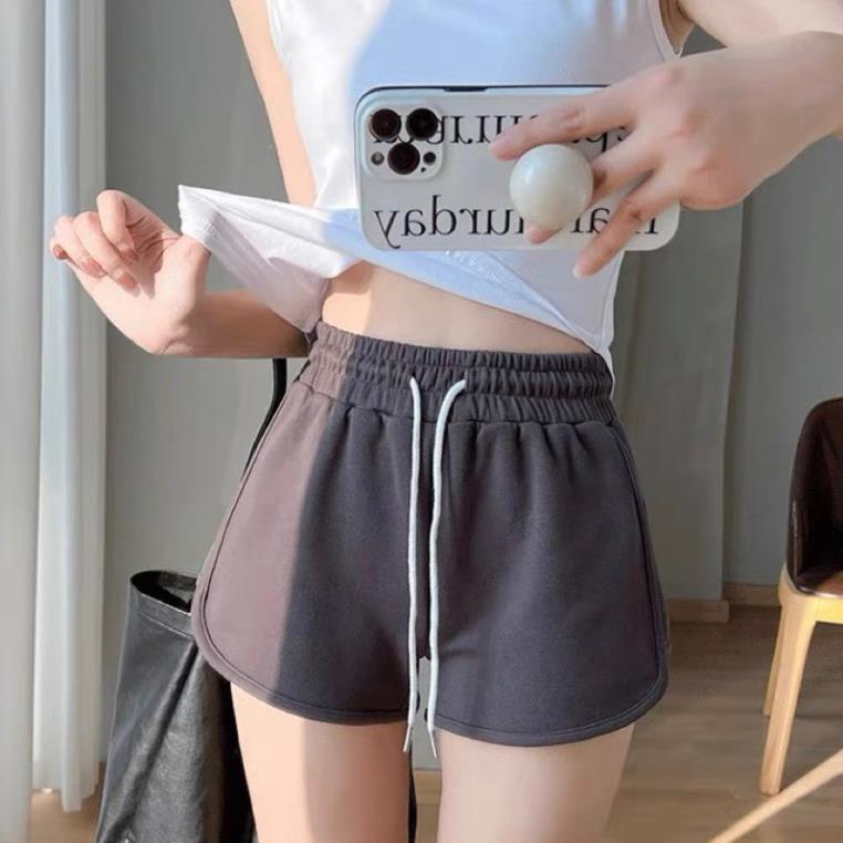 Quần Short Thể Thao Trơn Lưng Cao Ống Rộng Màu Pastel Phong Cách Ulzzang Thời Trang HOT Bikini 071