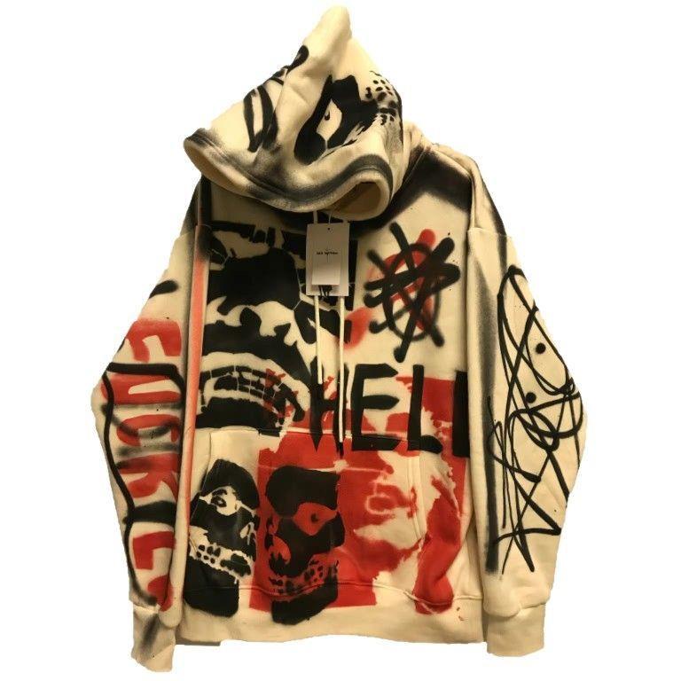 Áo Hoodie Dài Tay In Họa Tiết graffiti Thời Trang Âu Mỹ Cho Nam Nữ