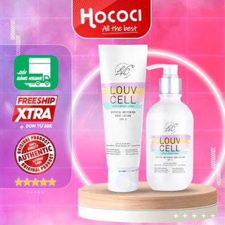Kem dưỡng ẩm trắng da body louv cell crystal whitening body lotion 120ml/250ml
