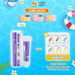 Chấm mụn benzac ac, hỗ trợ giảm mụn benzac ac benzoyl peroxide - galderma 15g