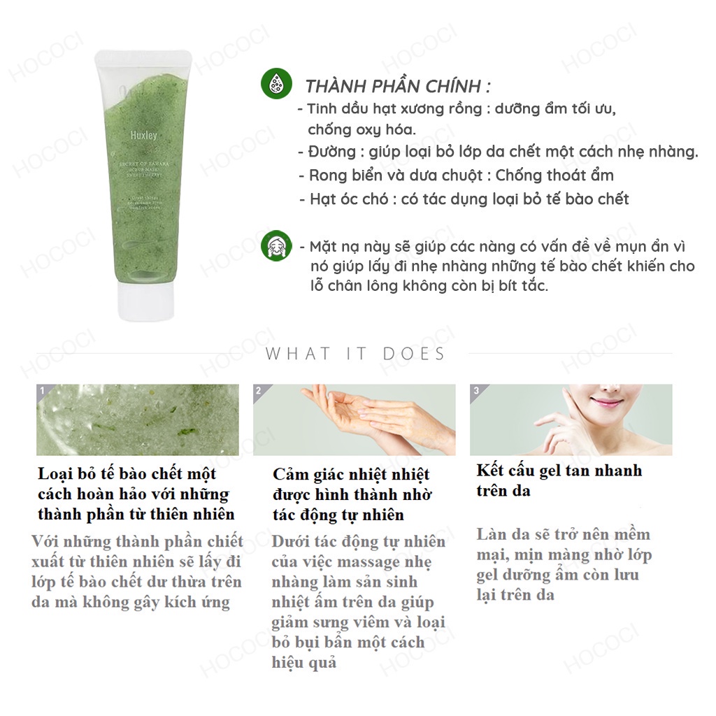 Mặt Nạ Tẩy Tế Bào Chết Huxley Scrub Mask Therapy 30G