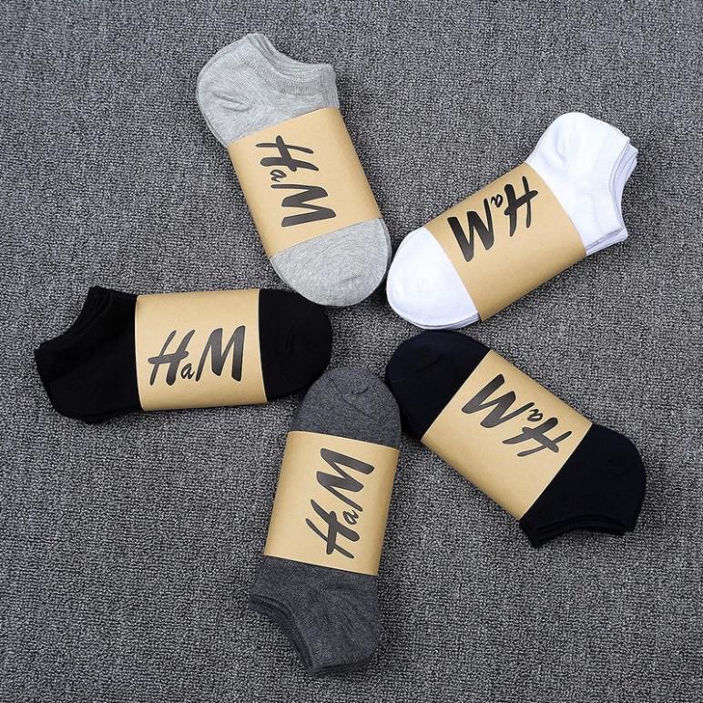 Sét 5 đôi tất nam nữ HM chống hôi chân hàng đẹp Softie