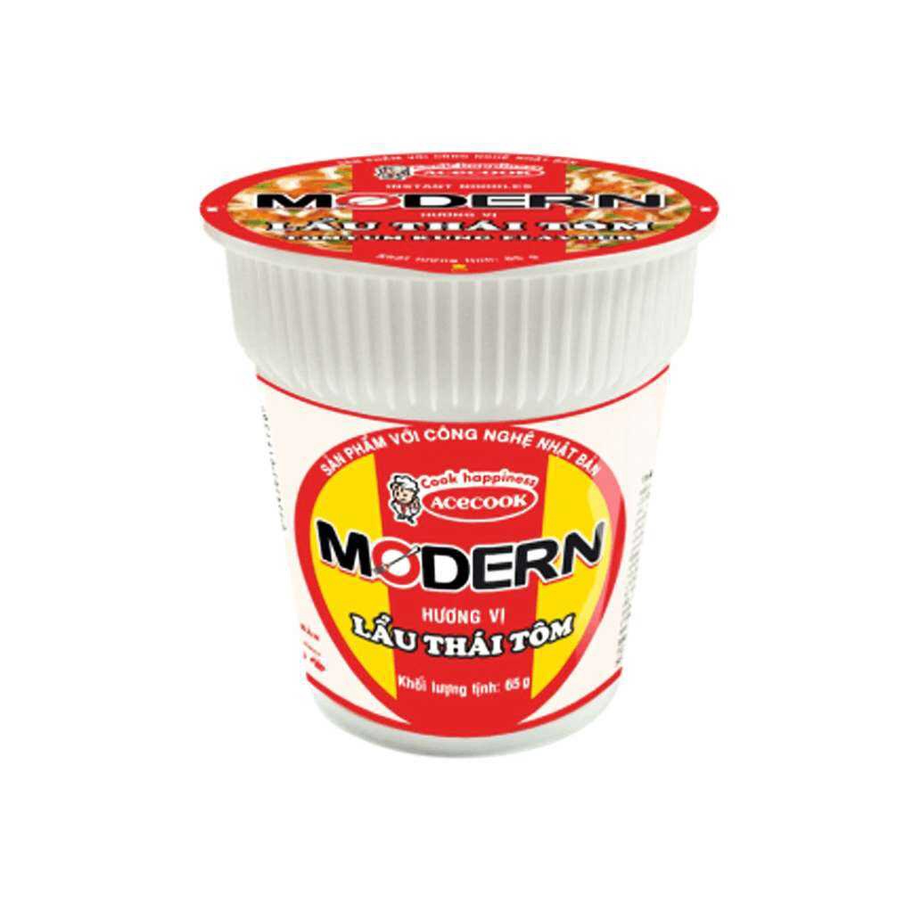 Combo 6 mì ly Modern vị lẩu Thái tôm 65gr