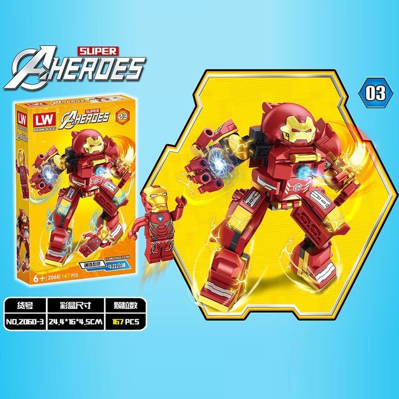 Đồ Chơi Lắp Ráp lego Nhân Vật avengers iron man mecha robot Giáo Dục Cho Bé Trai