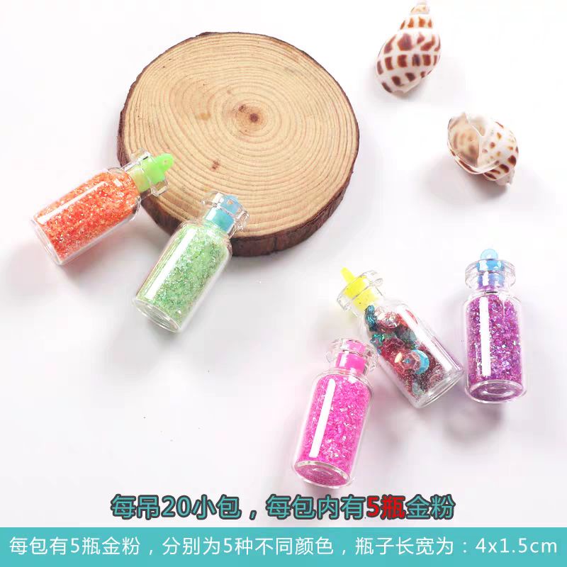 1 Lọ kim tuyến / Ngôi Sao rắc chơi cùng Slam Slime - Kem Keo trang Trí đồ Thêm Xinh
