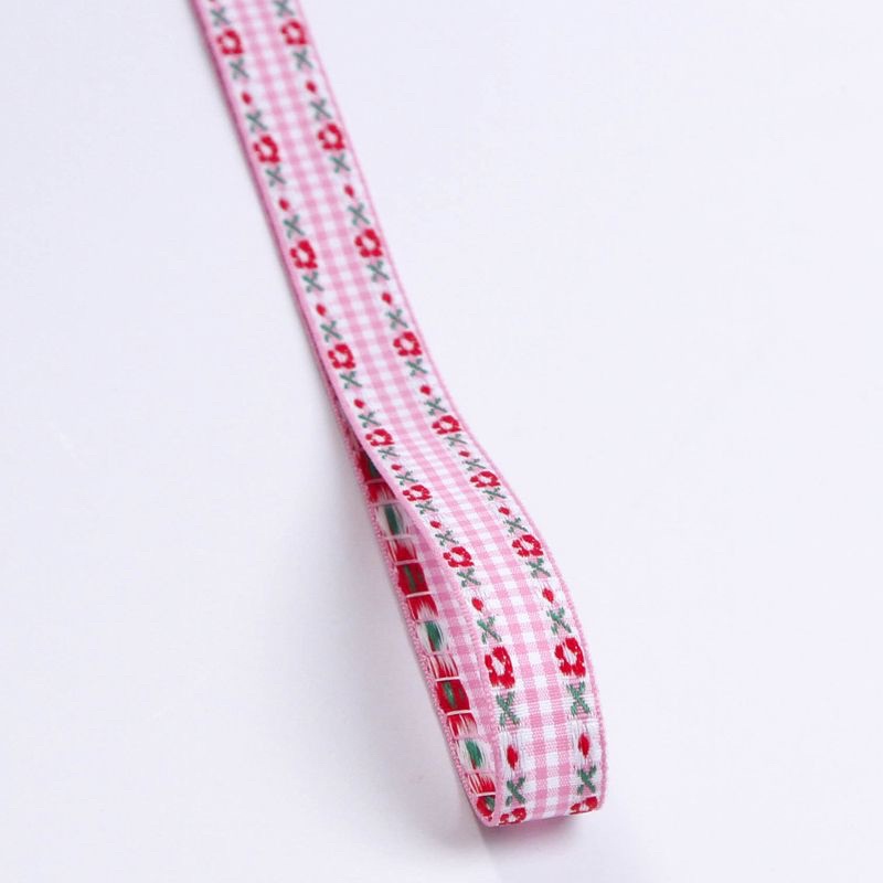 Ruy băng thêu ren hoa DIY 2.5cm