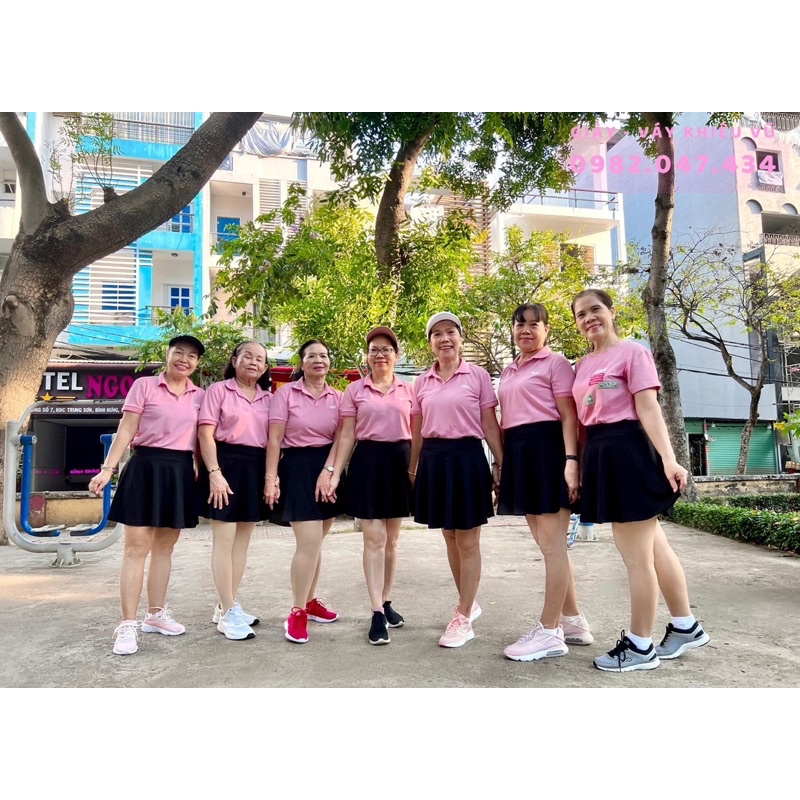 Chân váy xoè cạp chun 1 tầng có 6 màu