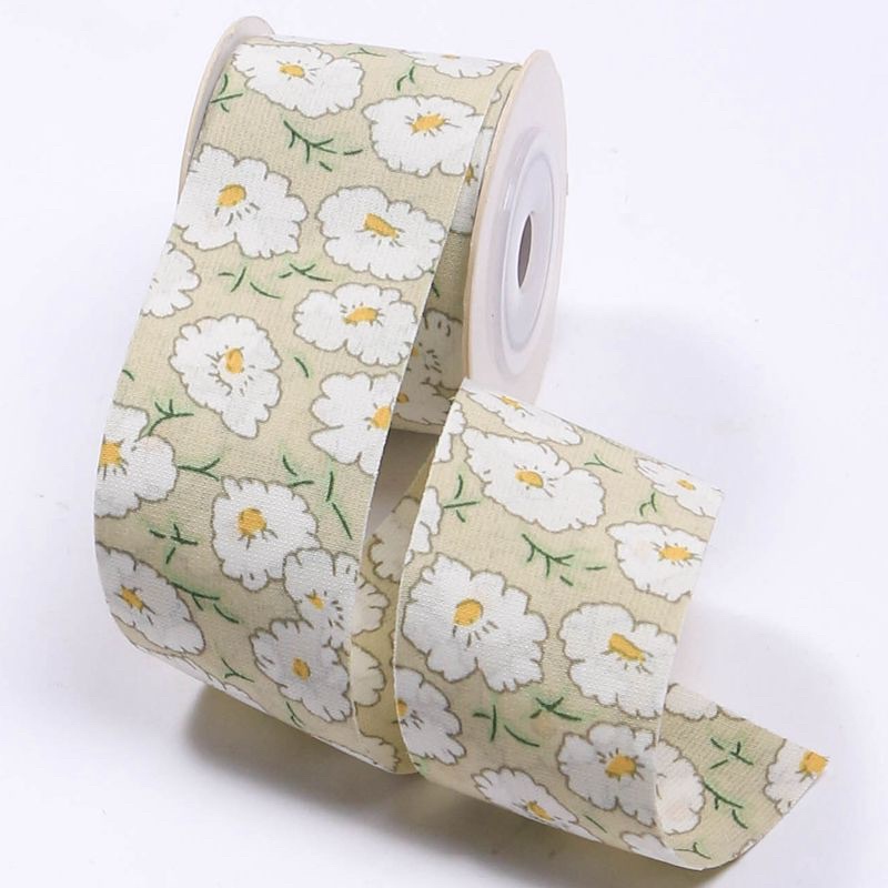 Ruy băng in hoa 2 mặt DIY 4.0cm