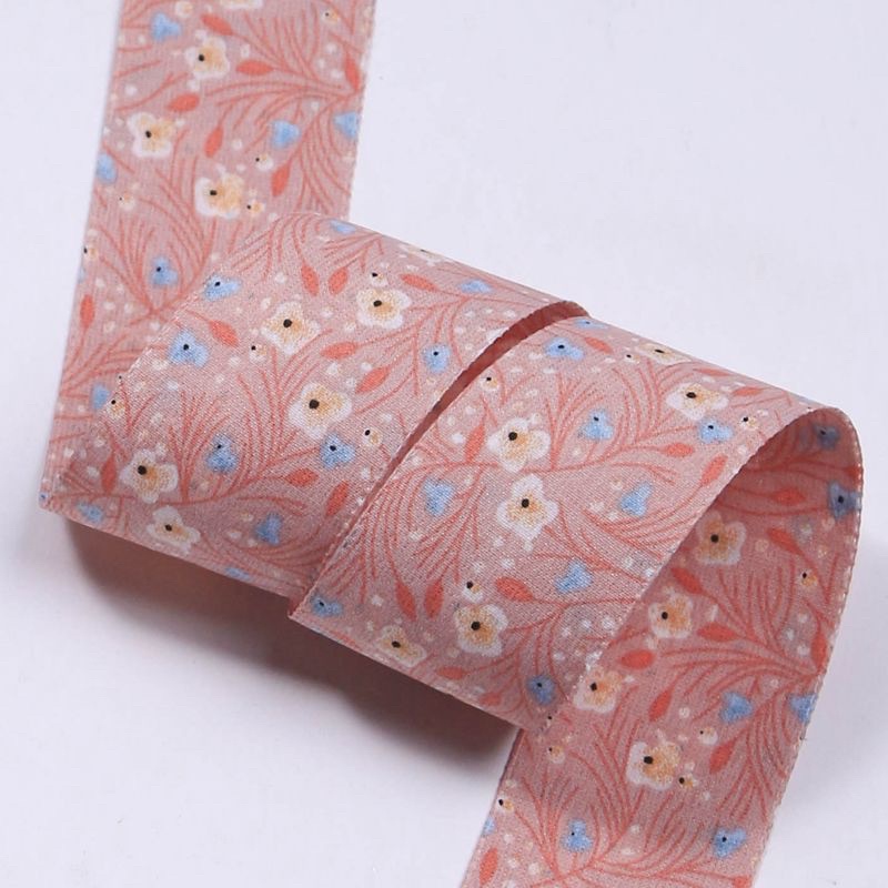 Ruy băng in hoa 2 mặt DIY 4.0cm