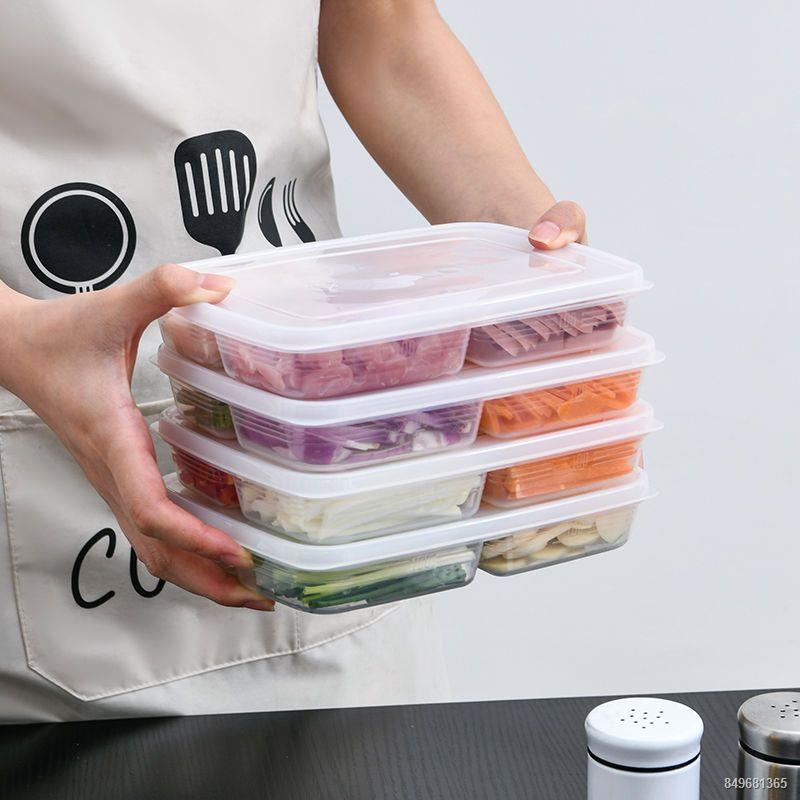 Hộp đựng đĩa ăn kèm tủ lạnh hộp đựng đồ tươi sống có ngăn hộp đựng đồ hộp ngăn đông thịt đông lạnh hành gừng tỏi chuẩn b