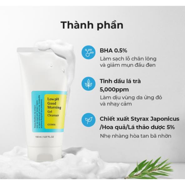 Sữa Rửa Mặt Cosrx Low Ph - Sữa Rửa Mặt Cosrx Low Ph Good Morning Gel Cleanser 150Ml 1 | BigBuy360 - bigbuy360.vn