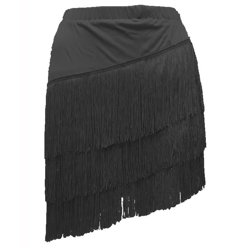 Chân váy khiêu vũ tua rua 3 tầng vạt lệch, hàng Quảng Châu loại 1