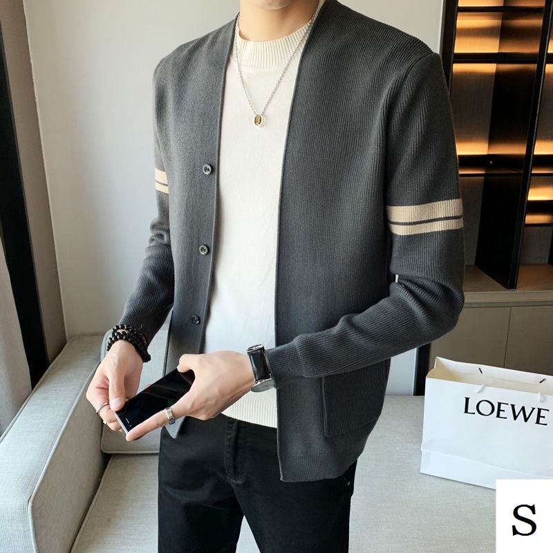 Áo Khoác cardigan Dệt Kim Phong Cách Hàn Quốc Thời Trang Xuân Thu 2022 Cho Nam