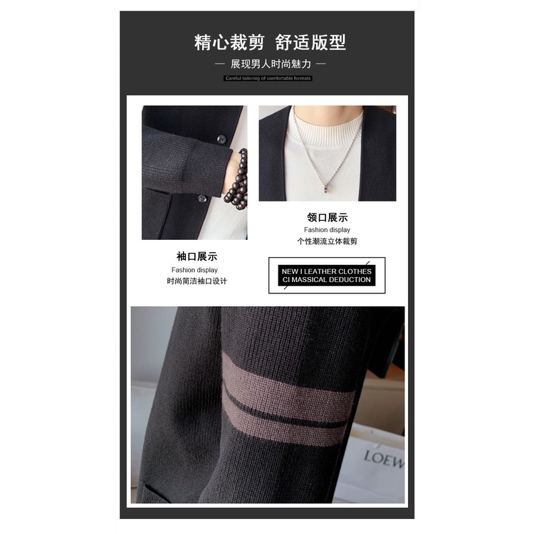 Áo Khoác cardigan Dệt Kim Phong Cách Hàn Quốc Thời Trang Xuân Thu 2022 Cho Nam
