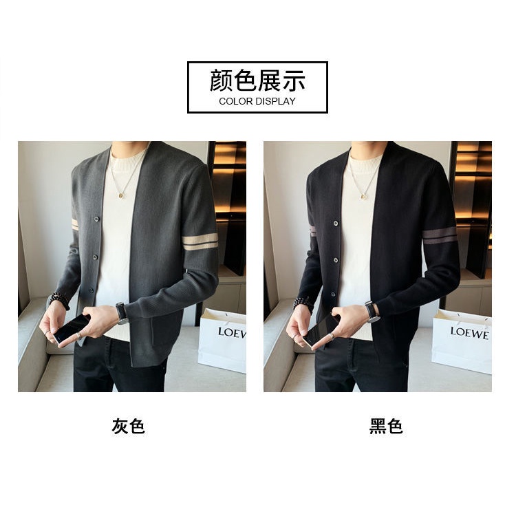 Áo Khoác cardigan Dệt Kim Phong Cách Hàn Quốc Thời Trang Xuân Thu 2022 Cho Nam