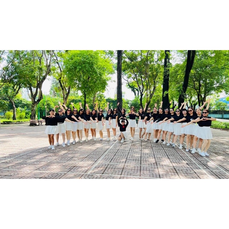 Chân váy xoè trắng, chân váy dân vũ, chân váy khiêu vũ, đồng phục chất umi loại 1