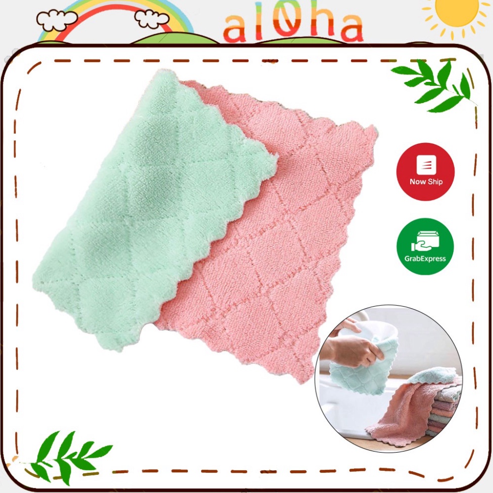 Khăn lau đa năng siêu thấm - giẻ lau bếp, bát đĩa, bàn ghế…  giao màu ngẫu nhiên, loại to 15x26cm - VB