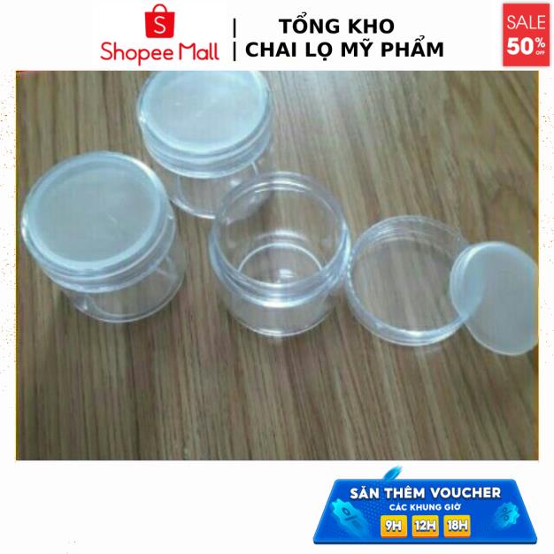 Hủ Hộp Đựng Kem ❤ TOP BÁN CHẠY ❤ 10sp Hũ Hộp kem nhựa trong 30g đựng mỹ phẩm .