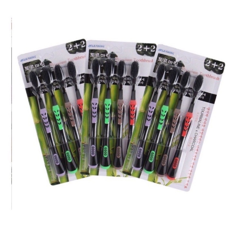 Sét 4 cái bàn chải đánh răng than che hoạt tính kakaxi.store