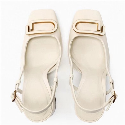 Xăng đan Cao Gót Mũi Vuông Bằng Da Bóng Màu Đen Thời Trang Mùa Hè Cho Nữ