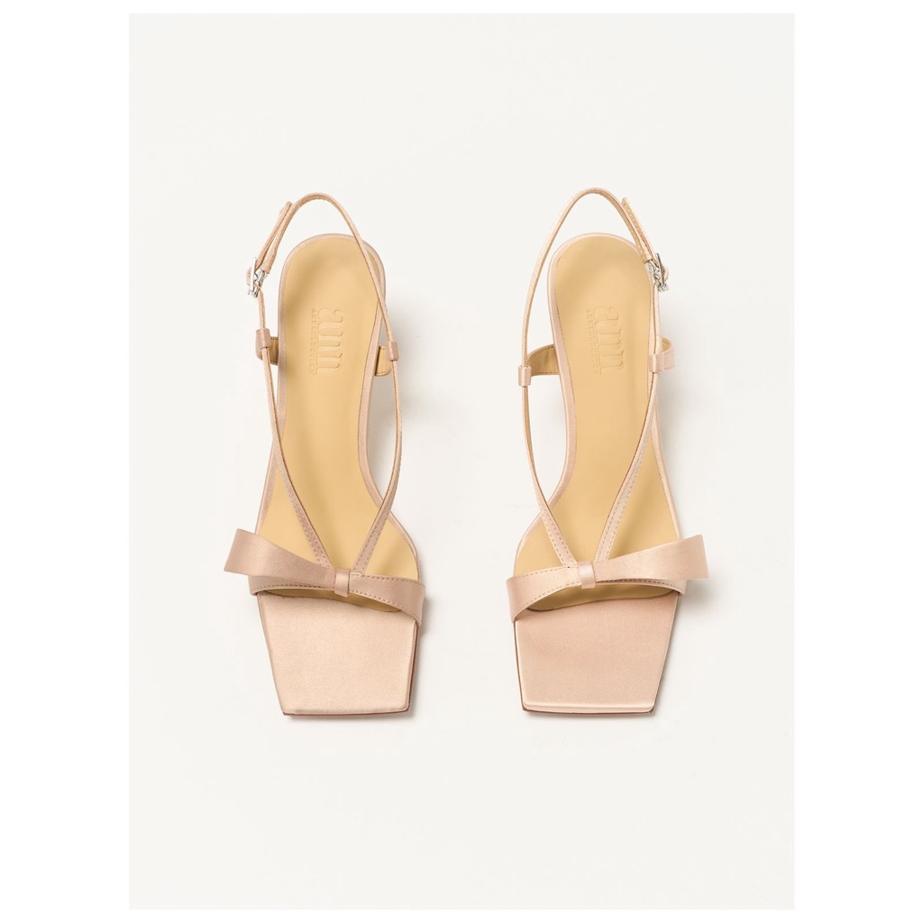 Ann Sandal Cao Gót Hở Ngón Đính Nơ Thời Trang Mùa Hè Cho Nữ