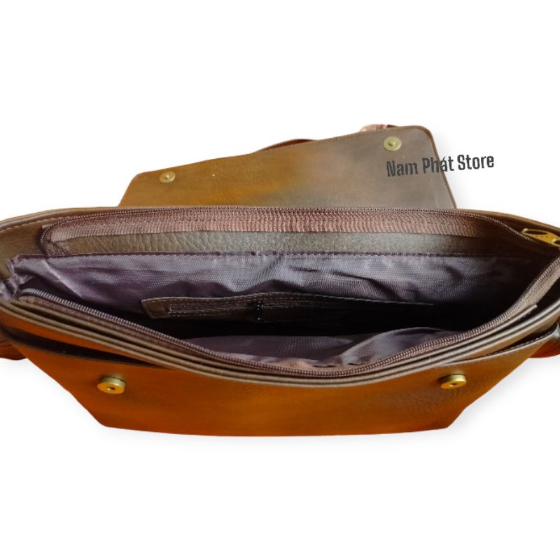 Cặp đeo chéo da cao cấp 13inch, kháng nước.