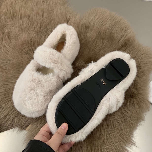 Giày cotton Lót Lông Cừu Giữ Ấm Thời Trang Thu Đông Cho Nữ