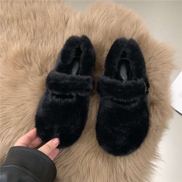 Giày cotton Lót Lông Cừu Giữ Ấm Thời Trang Thu Đông Cho Nữ