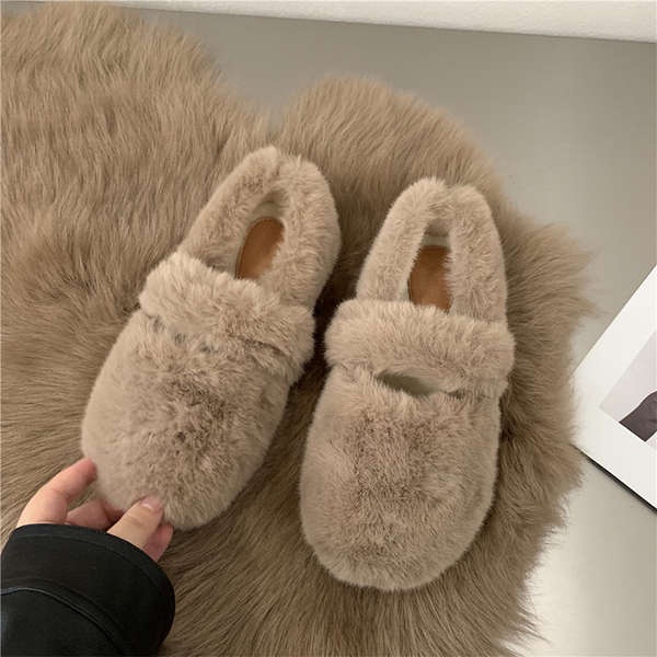 Giày cotton Lót Lông Cừu Giữ Ấm Thời Trang Thu Đông Cho Nữ