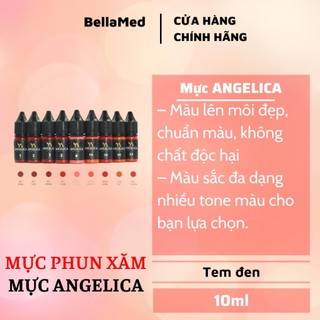 Mực Phun Xăm Angelica tem đen chính hãng của Nga