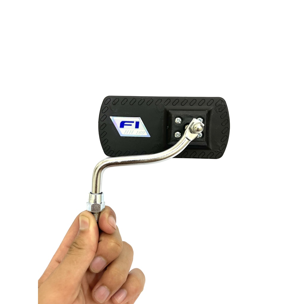 Gương Trang Trí Fi Vuông Chân Inox  Siêu Chắc Chắn Gắn Mọi Dòng Xe Siêu Đẹp-2 Màu Trắng Đen