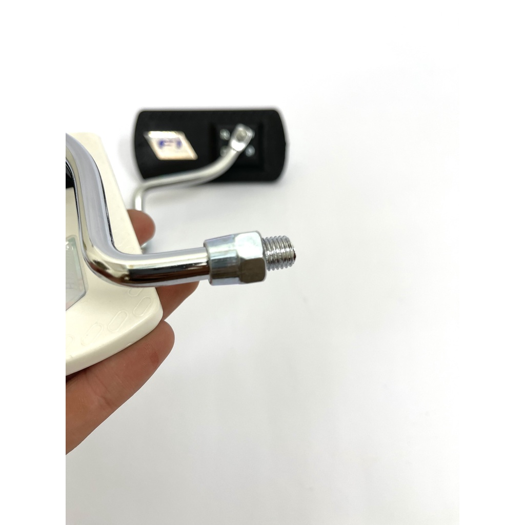Gương Trang Trí Fi Vuông Chân Inox  Siêu Chắc Chắn Gắn Mọi Dòng Xe Siêu Đẹp-2 Màu Trắng Đen