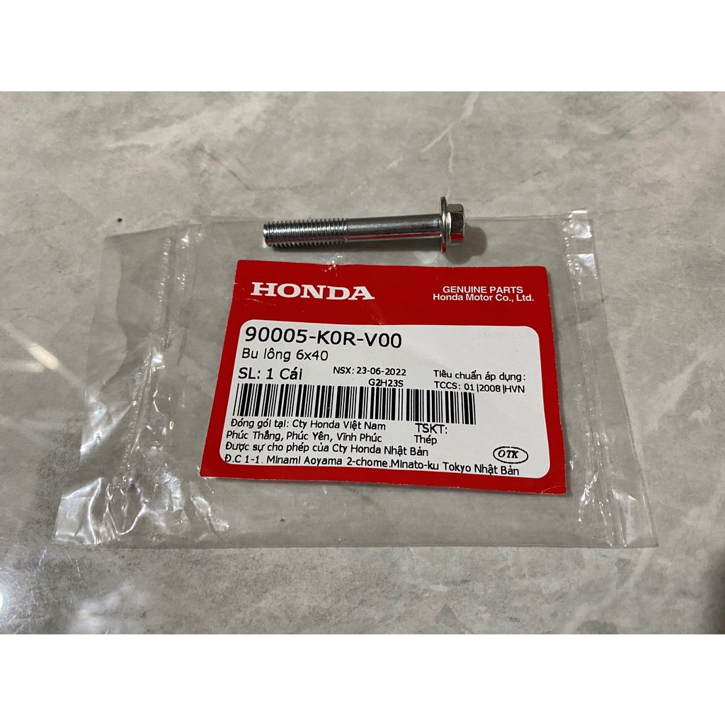 Bu lông 6x40 SH 125/150 (2020-2022) chính hãng Honda (90005-K0R-V00)