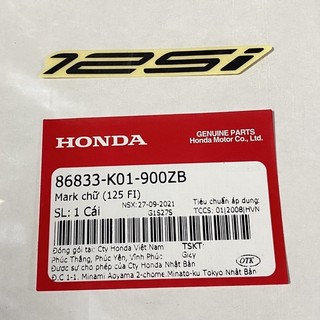 Mark chữ | tem chữ 125i xe sh 125i chính hãng honda