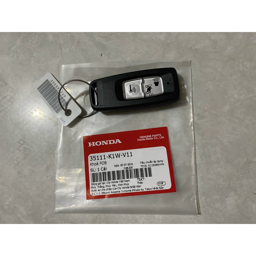 Chìa Khoá FOB SH chính hãng Honda 350i chính hãng Honda (35111-K1W-V11)