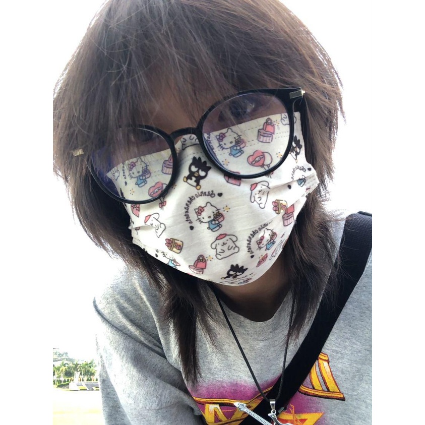 Khẩu trang cute y tế in hình hoạt tiết người lớn đáng yêu vải lụa cao cấp mềm mịn thoáng khí