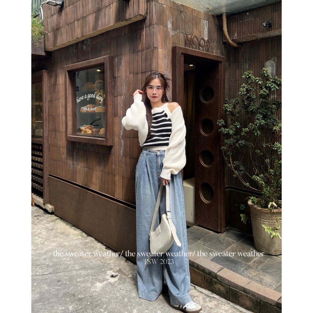 SET áo len 2 dây kèm áo khoác -LADDYSTORE Set2daykemkhoaclen0907