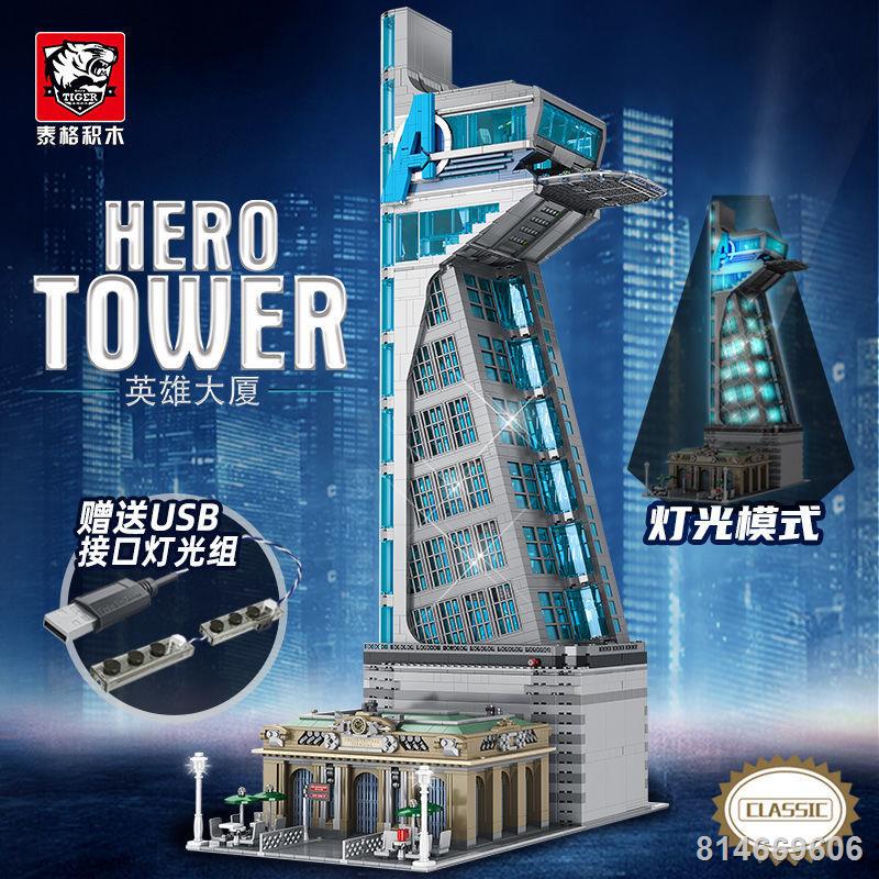 Tiger 55120 Avengers Anh Hùng Xây Dựng Đèn LED Chiếu Sáng Hội Xếp Hình Khối Xây Dựng Nam Tuổi Đồ Chơi Mô Hình
