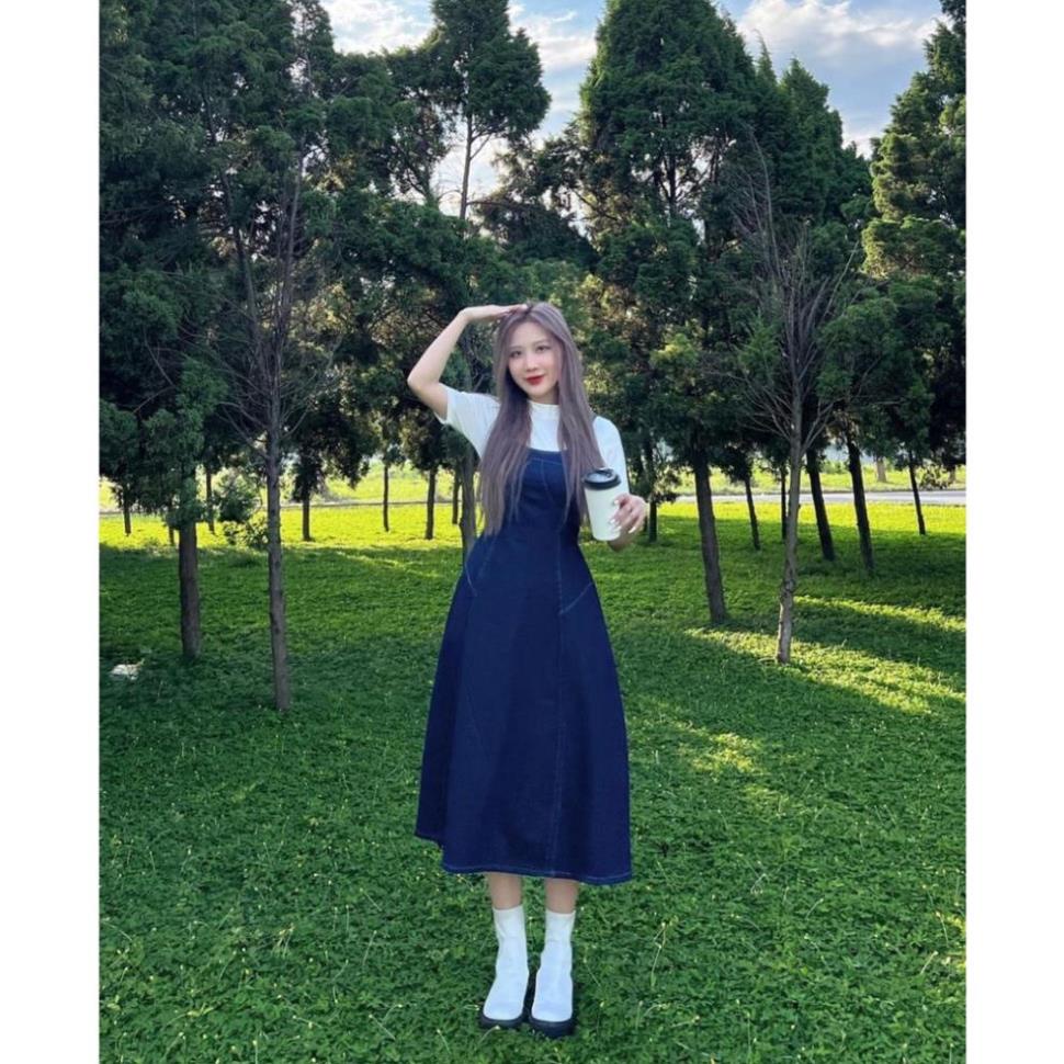 VÁY jeans 2 dây lưng chun dáng xòe  CHERYBASIC Yemjean634/P0K11 | BigBuy360 - bigbuy360.vn