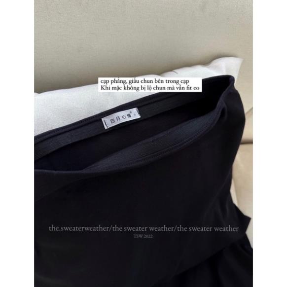 CHÂN VÁY suông dài thun co giãn cạp phẳng -  CHERYBASIC - Cvthundangdai257/p3k7