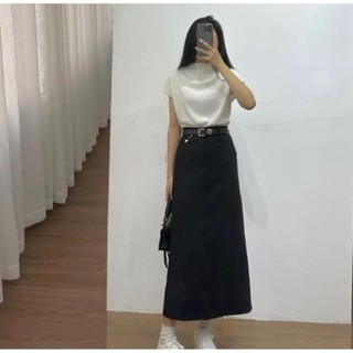 CHÂN VÁY dáng dài kèm đai chất ruby tôn dáng -  CHERYBASIC - Cv6904_pp4k3