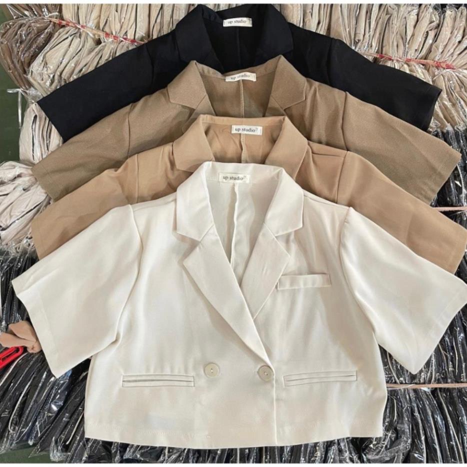 ÁO blazer kiểu dáng croptop tay lỡ -  CHERYBASIC - AoLBZA079_P1K2