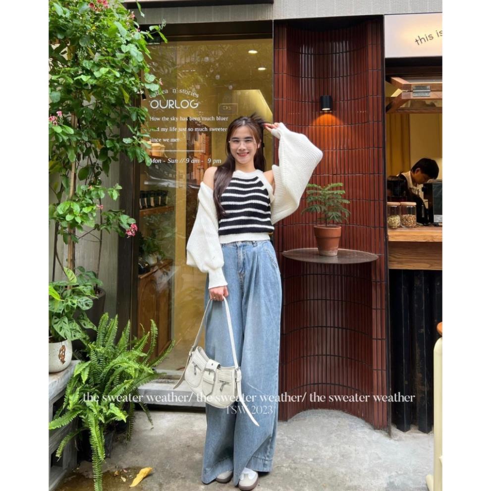 SET áo len 2 dây kèm áo khoác -LADDYSTORE Set2daykemkhoaclen0907