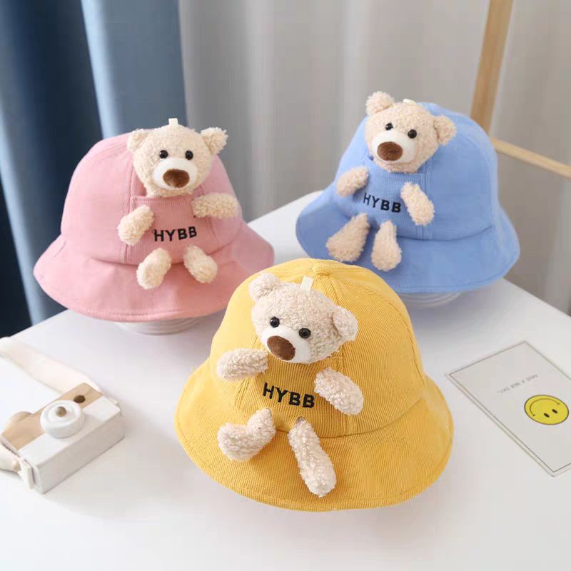 Mũ hoạt hình cho bé dễ thương siêu êm thêu chú gấu nhỏ mang đi học đi chơi thoải máiNaHi ngochieu1111